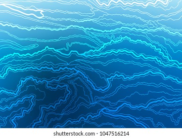 Light BLUE vector indian curved template. A completely new color illustration in doodle style. The pattern can be used for heads of websites and designs.