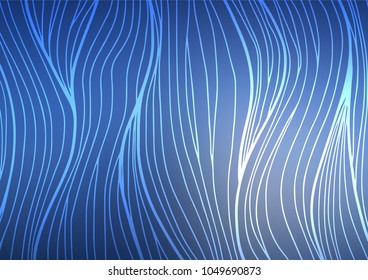 Light BLUE vector indian curved pattern. Ethnic elegant natural pattern with gradient. The completely new template can be used for your brand book.