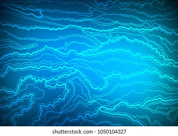 Light BLUE vector indian curved background. An elegant bright illustration with lines in Natural style. Hand painted design for web, wrapping, wallpaper.