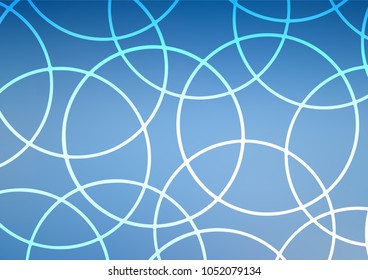 Light BLUE vector indian curved texture. Ethnic elegant natural pattern with gradient. The doodle design can be used for your web site.