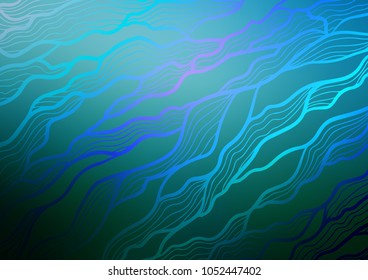 Light BLUE vector indian curved texture. Sketchy hand drawn doodles on blurred background. The best blurred design for your business.
