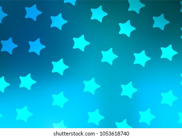 Light BLUE vector indian curved pattern. Geometric doodle illustration in Origami style with gradient. Brand-new design for your business.