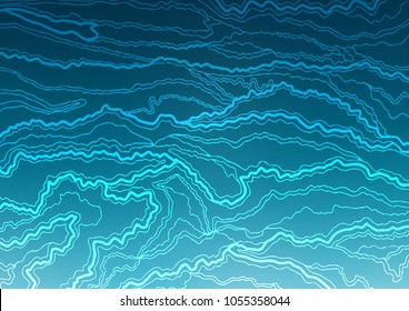 Light BLUE vector indian curved texture. Geometric doodle illustration in Origami style with gradient. The best blurred design for your business.