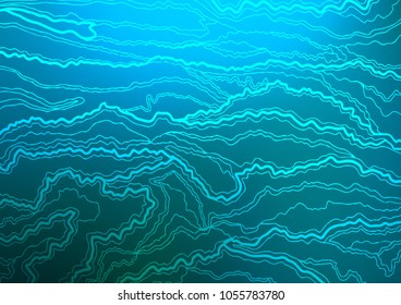 Light BLUE vector indian curved template. Sketchy hand drawn doodles on blurred background. The pattern can be used for wallpapers and coloring books.