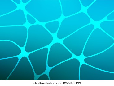 Light BLUE vector indian curved pattern. Colorful abstract illustration with lines in Asian style. The elegant pattern can be used as a part of a brand book.