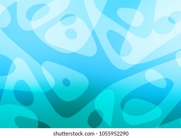 Light BLUE vector indian curved texture. Modern geometrical abstract illustration with doodles. A completely new design for your business.