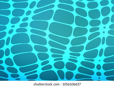 Light BLUE vector indian curved pattern. Blurred decorative design in Indian style with Zen tangles. The pattern can be used for wallpapers and coloring books.