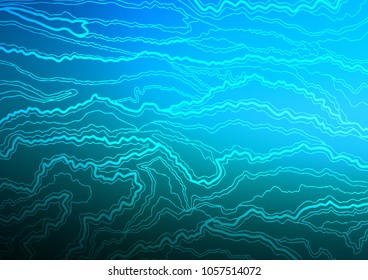 Light BLUE vector indian curved texture. Creative illustration in blurred style with doodles and Zen tangles. Brand-new style for your business design.
