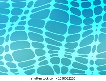 Light BLUE vector indian curved texture. Creative illustration in blurred style with doodles and Zen tangles. The pattern can be used for wallpapers and coloring books.
