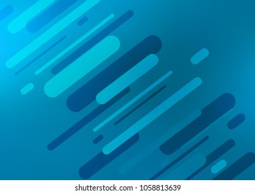 Light BLUE vector indian curved template. Doodles on blurred abstract background with gradient. The elegant pattern can be used as a part of a brand book.
