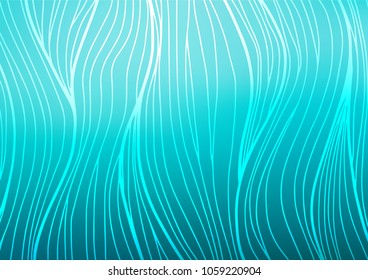 Light BLUE vector indian curved template. Sketchy hand drawn doodles on blurred background. Hand painted design for web, wrapping, wallpaper.