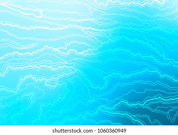 Light BLUE vector indian curved texture. Decorative shining illustration with doodles on abstract template. The elegant pattern can be used as a part of a brand book.