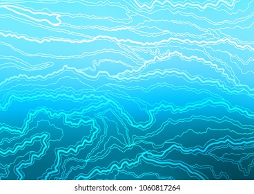 Light BLUE vector indian curved pattern. A vague abstract illustration with doodles in Indian style. The textured pattern can be used for website.