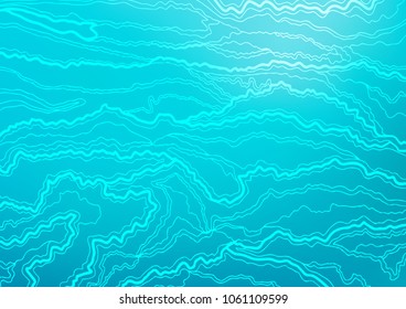 Light BLUE vector indian curved template. Geometric doodle illustration in Origami style with gradient. The best blurred design for your business.