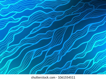 Light BLUE vector indian curved template. A completely new color illustration in doodle style. Brand-new design for your business.