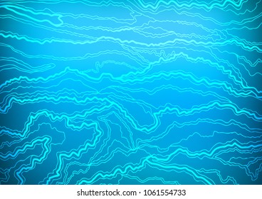 Light BLUE vector indian curved texture. Modern geometrical abstract illustration with doodles. Brand-new design for your business.