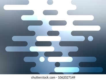 Light BLUE vector indian curved texture. Glitter abstract illustration with doodles and Zen tangles. The elegant pattern can be used as a part of a brand book.