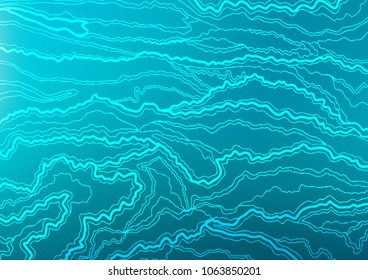 Light BLUE vector indian curved texture. Decorative shining illustration with doodles on abstract template. The completely new template can be used for your brand book.