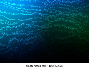 Light BLUE vector indian curved texture. Ethnic elegant natural pattern with gradient. A completely new template for your business design.