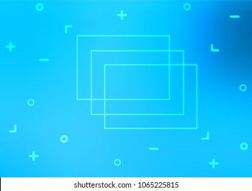 Light BLUE vector indian curved template. Geometric doodle illustration in Origami style with gradient. Hand painted design for web, leaflet, textile.