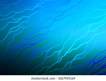 Light BLUE vector indian curved background. Creative illustration in blurred style with doodles and Zen tangles. The pattern can be used for coloring books and pages for kids.