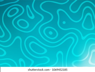 Light BLUE vector indian curved background. Blurred decorative design in Indian style with lines. Hand painted design for web, leaflet, textile.