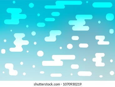 Light BLUE vector indian curved background. Decorative shining illustration with doodles on abstract template. The pattern can be used for heads of websites and designs.