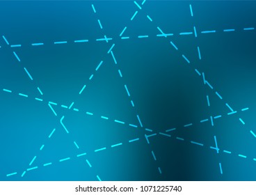 Light BLUE vector indian curved pattern. Glitter abstract illustration with doodles and Zen tangles. Brand-new style for your business design.