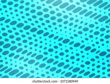 Light BLUE vector indian curved texture. A vague abstract illustration with doodles in Indian style. Hand painted design for web, leaflet, textile.