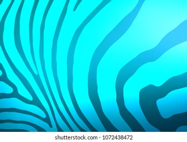 Light BLUE vector indian curved background. Glitter abstract illustration with doodles and Zen tangles. Brand-new style for your business design.