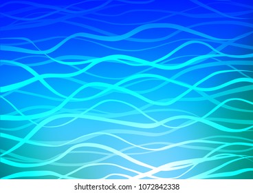 Light BLUE vector indian curved texture. A vague abstract illustration with doodles in Indian style. The best blurred design for your business.