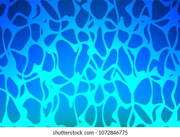 Light BLUE vector indian curved texture. A vague abstract illustration with doodles in Indian style. The doodle design can be used for your web site.
