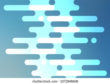 Light BLUE vector indian curved pattern. Colorful illustration in abstract style with doodles and Zen tangles. The pattern can be used for coloring books and pages for kids.