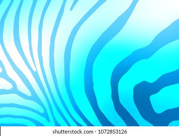 Light BLUE vector indian curved pattern. Decorative shining illustration with doodles on abstract template. Hand painted design for web, wrapping, wallpaper.