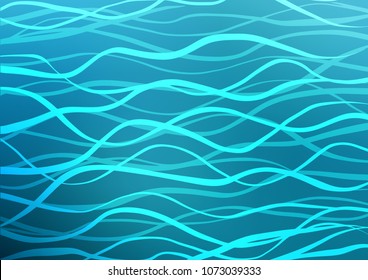 Light BLUE vector indian curved background. Creative illustration in blurred style with doodles and Zen tangles. A completely new design for your business.