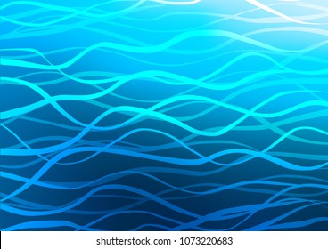Light BLUE vector indian curved texture. Ethnic elegant natural pattern with gradient. The template can be used as a background for cell phones.