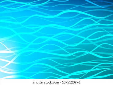 Light BLUE vector indian curved texture. Blurred decorative design in Indian style with Zen tangles. The pattern can be used for coloring books and pages for kids.