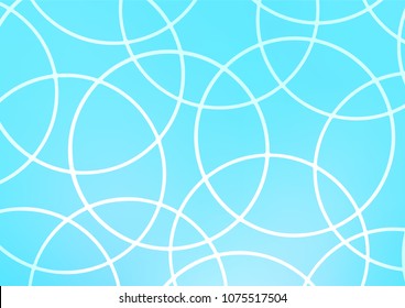 Light BLUE vector indian curved template. Blurred decorative design in Indian style with Zen tangles. A completely new template for your business design.