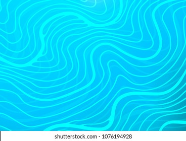 Light BLUE vector indian curved pattern. Creative illustration in blurred style with doodles and Zen tangles. A completely new design for your business.