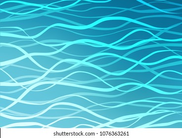 Light BLUE vector indian curved pattern. Doodles on blurred abstract background with gradient. Brand-new design for your business.