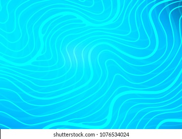 Light BLUE vector indian curved background. Shining colored illustration with doodles in Zen tangle style. A completely new template for your business design.