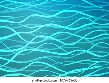 Light BLUE vector indian curved texture. Doodles on blurred abstract background with gradient. A completely new template for your business design.