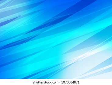 Light BLUE vector indian curved pattern. Creative illustration in blurred style with doodles and Zen tangles. The completely new template can be used for your brand book.