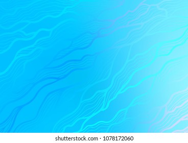 Light BLUE vector indian curved background. Colorful abstract illustration with lines in Asian style. The completely new template can be used for your brand book.