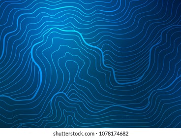 Light BLUE vector indian curved template. Geometric doodle illustration in Origami style with gradient. The doodle design can be used for your web site.