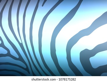 Light BLUE vector indian curved pattern. An elegant bright illustration with lines in Natural style. Hand painted design for web, leaflet, textile.