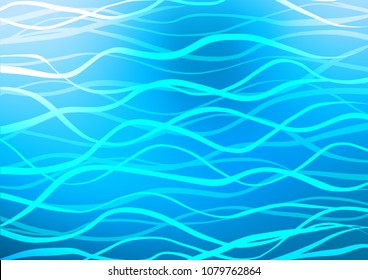 Light BLUE vector indian curved texture. Decorative shining illustration with doodles on abstract template. A completely new template for your business design.