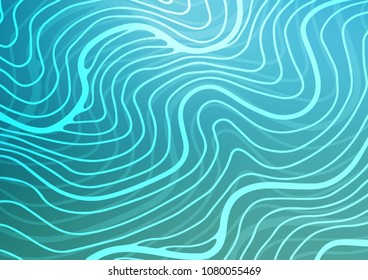 Light BLUE vector indian curved template. Geometric doodle illustration in Origami style with gradient. A new texture for your design.