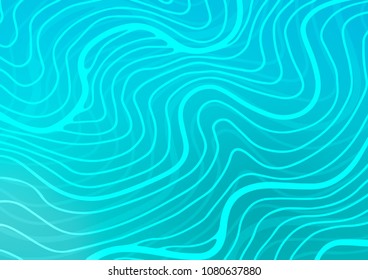 Light BLUE vector indian curved texture. Shining colored illustration with doodles in Zen tangle style. The elegant pattern can be used as a part of a brand book.