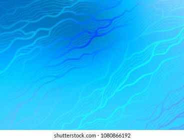 Light BLUE vector indian curved background. Blurred decorative design in Indian style with Zen tangles. Brand-new style for your business design.